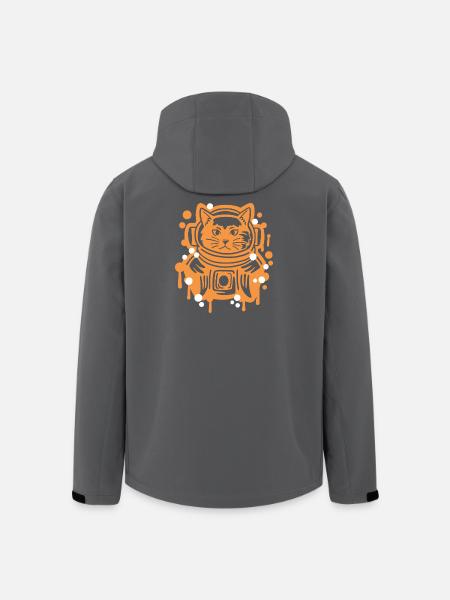 Astronaut Katze - Recycelte Männer Softshell-Jacke von Stanley/Stella - Schwarz