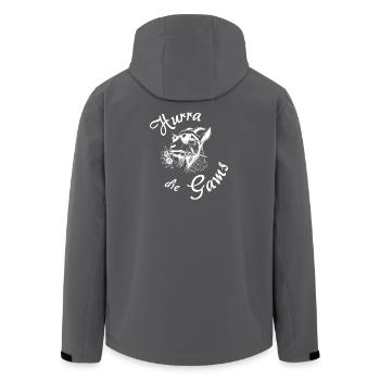 hurra die gams alm berg hüttengaudi party - Recycelte Männer Softshell-Jacke von Stanley/Stella - Anthrazit - Hinten - AI Model Male 185 light (185cm)