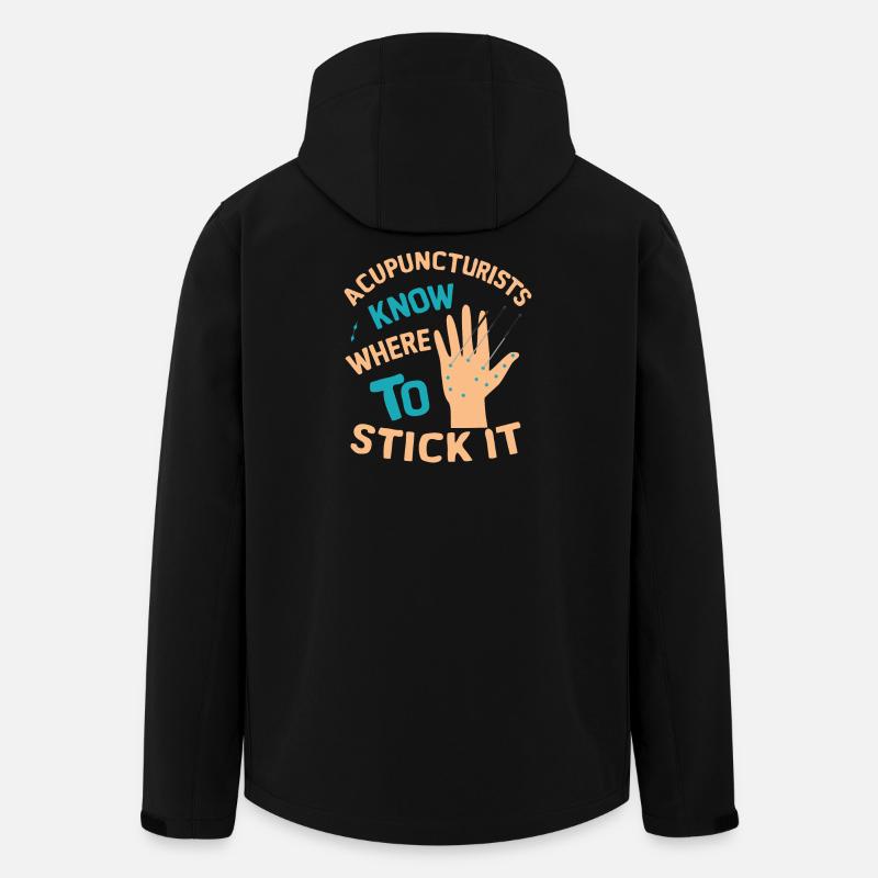 Acupuncture - Men’s Recycled Softshell Jacket by Stanley/Stella - black