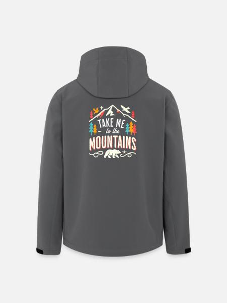 Take me to the Mountains - Men’s Recycled Softshell Jacket by Stanley/Stella - black