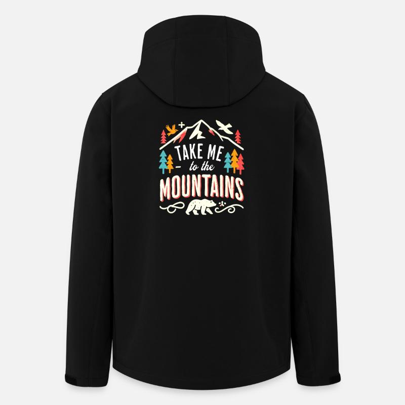 Take me to the Mountains - Men’s Recycled Softshell Jacket by Stanley/Stella - black