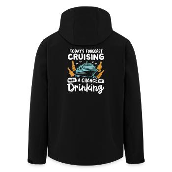 Kreuzfahrt Trinken - Recycelte Männer Softshell-Jacke von Stanley/Stella - Schwarz - Hinten - AI Model Male 185 light (185cm)