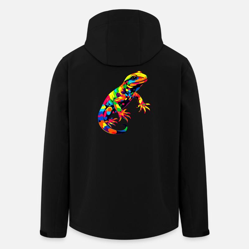 Salamander Molch Schwanzlurch Feuersalamander - Recycelte Männer Softshell-Jacke von Stanley/Stella - Schwarz