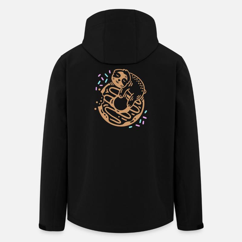 Donut und Faultier - Recycelte Männer Softshell-Jacke von Stanley/Stella - Schwarz