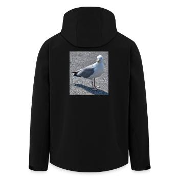 Mouette urbaine au regard vif - Veste softshell homme en polyester recyclé Stanley/Stella - noir - Dos - AI Model Male 185 light (185cm)