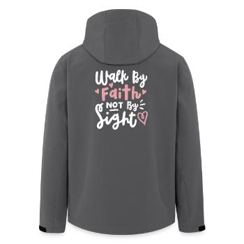 Christlicher Glaube Bibelvers - Recycelte Männer Softshell-Jacke von Stanley/Stella - Schwarz - Hinten - AI Model Male 185 light (185cm)