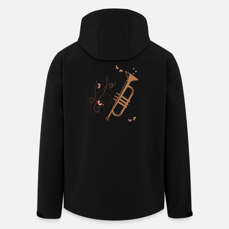 Trompete Musikinstrument - Recycelte Männer Softshell-Jacke von Stanley/Stella - Schwarz
