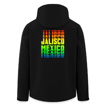 Jalisco Mexiko Regenbogen Design - Recycelte Männer Softshell-Jacke von Stanley/Stella - Schwarz - Hinten - AI Model Male 185 light (185cm)
