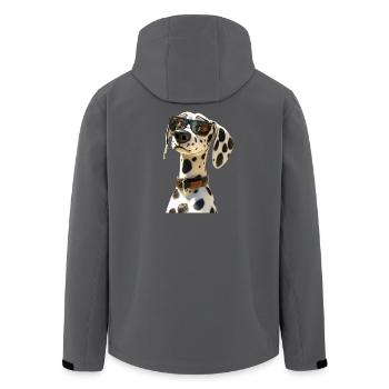 Amoureux des chiens dalmates J’adore les dalmatiens - Veste softshell homme en polyester recyclé Stanley/Stella - charbon - Dos - AI Model Male 185 light (185cm)