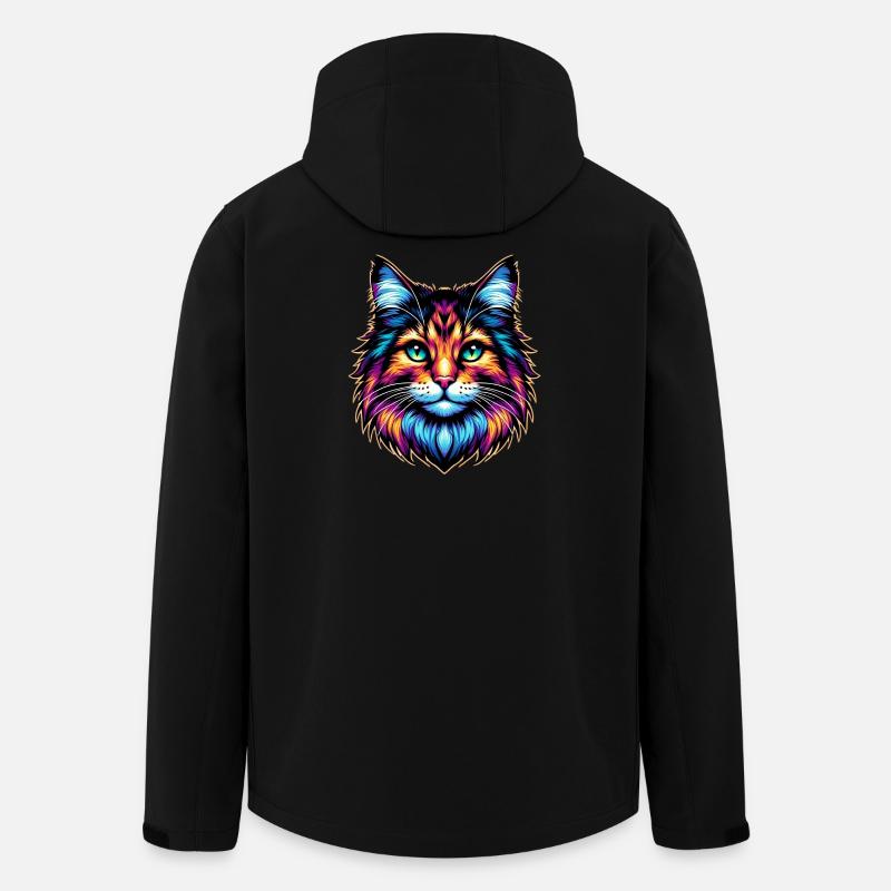 Cat - Men’s Recycled Softshell Jacket by Stanley/Stella - black