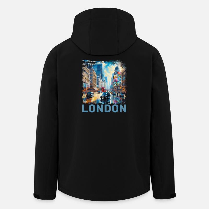 Londres - Veste softshell homme en polyester recyclé Stanley/Stella - noir