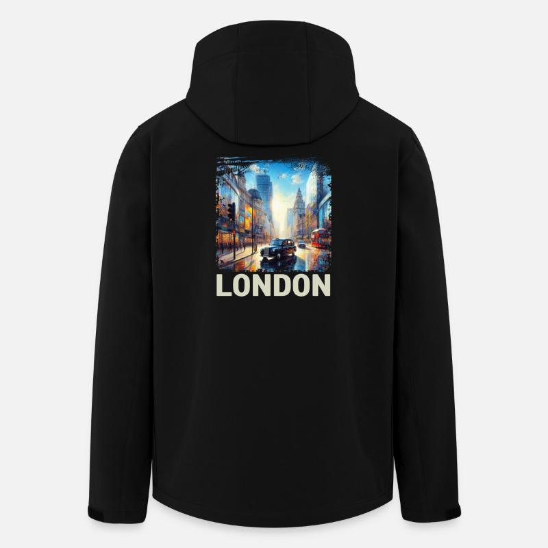 London - Recycelte Männer Softshell-Jacke von Stanley/Stella - Schwarz