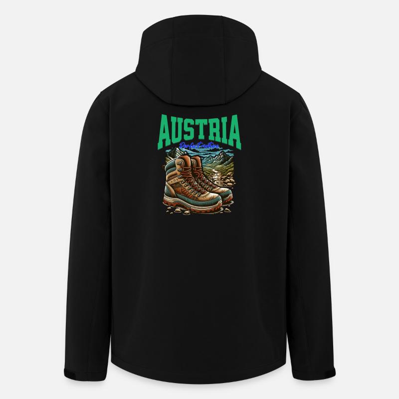 Austria cooles Wander Design - Österreich - Recycelte Männer Softshell-Jacke von Stanley/Stella - Schwarz