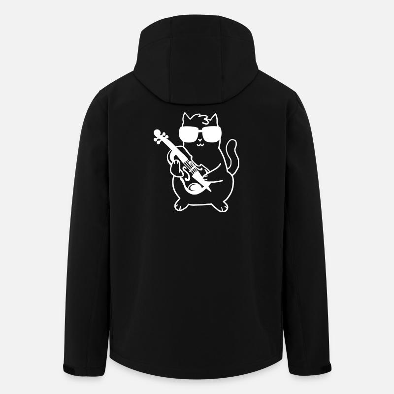 Geiger Geige Katze - Recycelte Männer Softshell-Jacke von Stanley/Stella - Schwarz