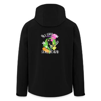 Ja Mädchen können Skateboard fahren - Recycelte Männer Softshell-Jacke von Stanley/Stella - Schwarz - Hinten - AI Model Male 185 light (185cm)