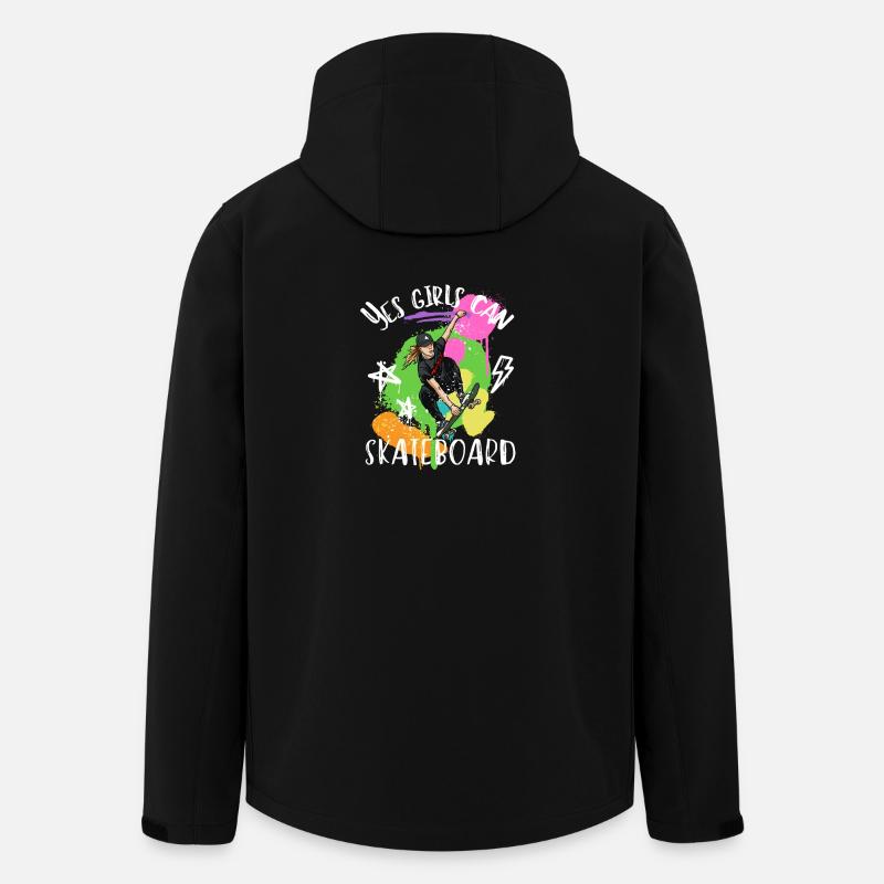 Yes Girls Can Skateboard - Men’s Recycled Softshell Jacket by Stanley/Stella - black