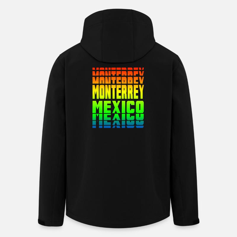 Monterrey Mexico rainbow design - Men’s Recycled Softshell Jacket by Stanley/Stella - black