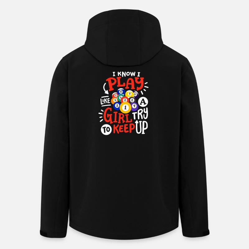 Poolspielerin Mädchen Billard - Recycelte Männer Softshell-Jacke von Stanley/Stella - Schwarz