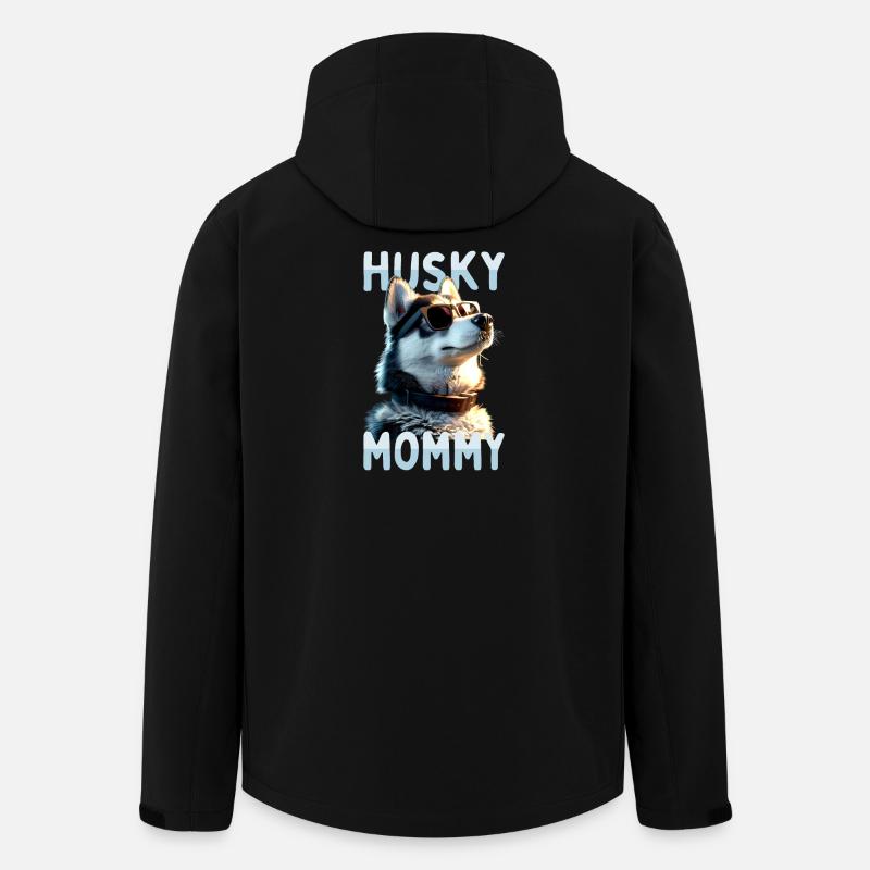 Husky Mommy Mama Muttertag Frauchen Siberian Husky - Recycelte Männer Softshell-Jacke von Stanley/Stella - Schwarz