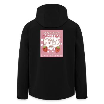 Lait de fraise japonais - Veste softshell homme en polyester recyclé Stanley/Stella - noir - Dos - AI Model Male 185 light (185cm)