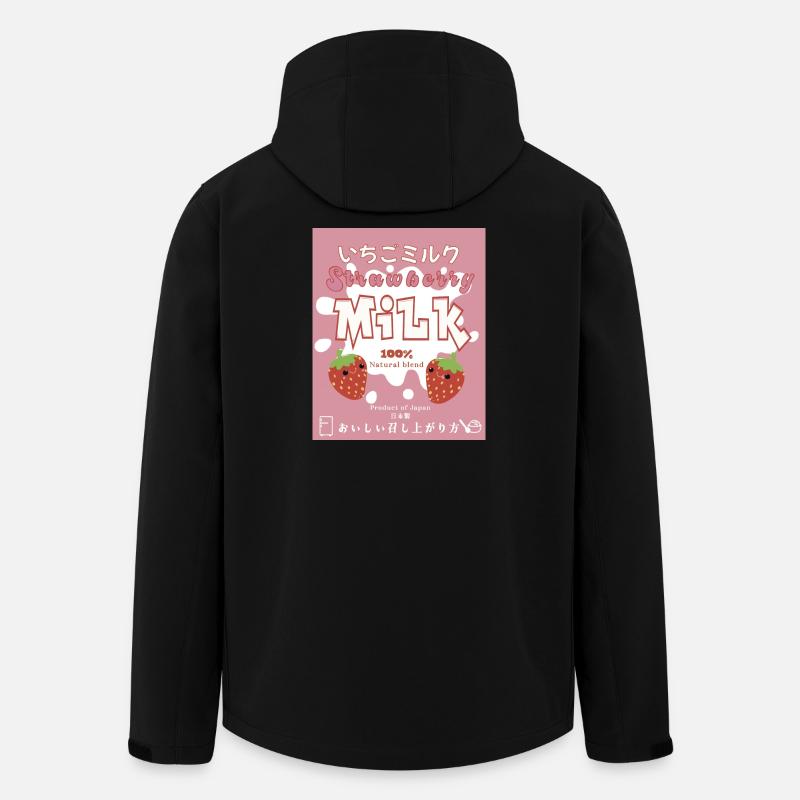 Japanese Strawberry Milk - Recycelte Männer Softshell-Jacke von Stanley/Stella - Schwarz
