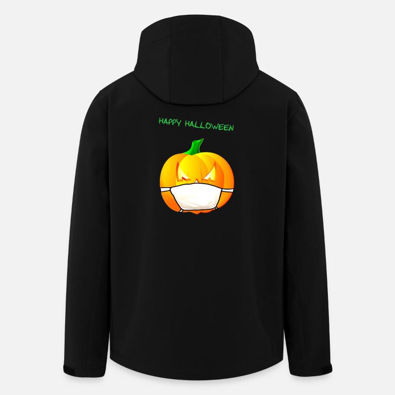 Pumpkin with face mask - Men’s Recycled Softshell Jacket by Stanley/Stella - black