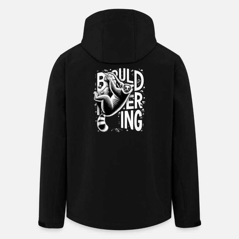 Bouldern Lemur Klettern Geschenk - Recycelte Männer Softshell-Jacke von Stanley/Stella - Schwarz