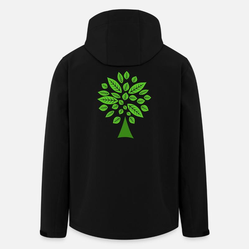 Grüner Baum - Recycelte Männer Softshell-Jacke von Stanley/Stella - Schwarz