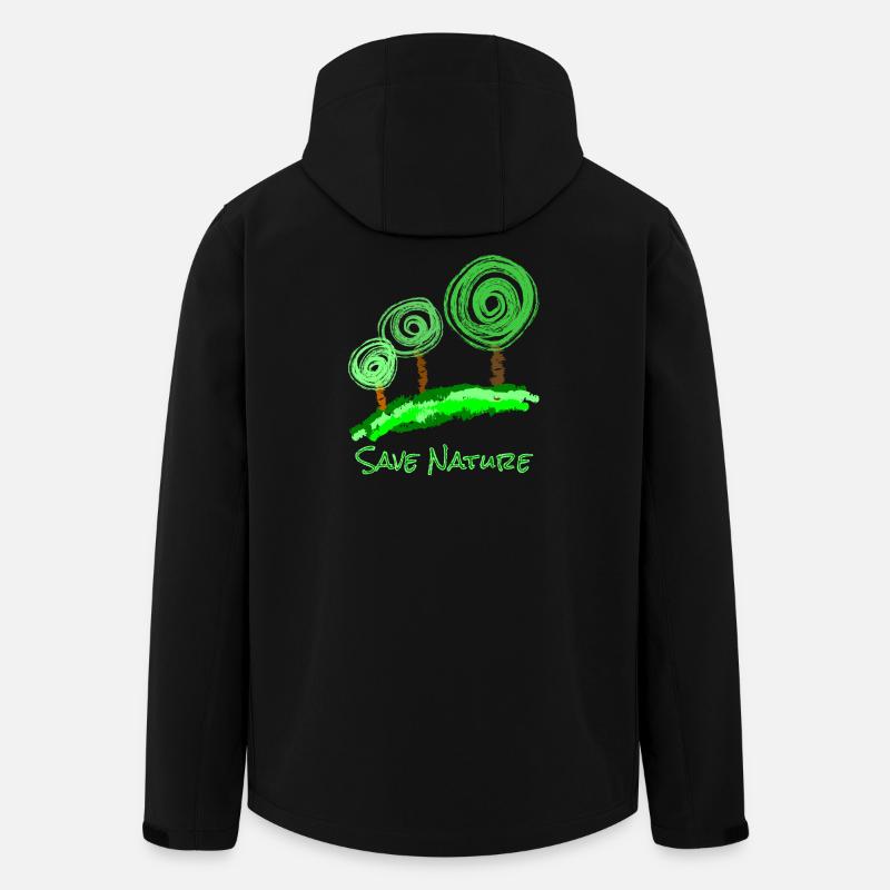 Trees Abstract - Men’s Recycled Softshell Jacket by Stanley/Stella - black