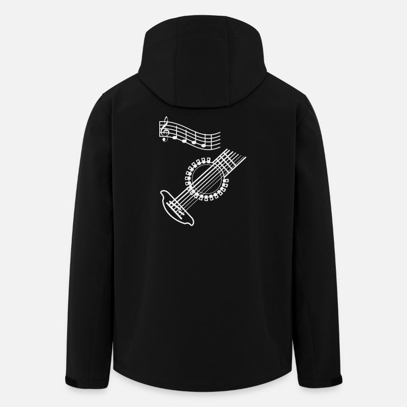 Musicien guitare - Veste softshell homme en polyester recyclé Stanley/Stella - noir