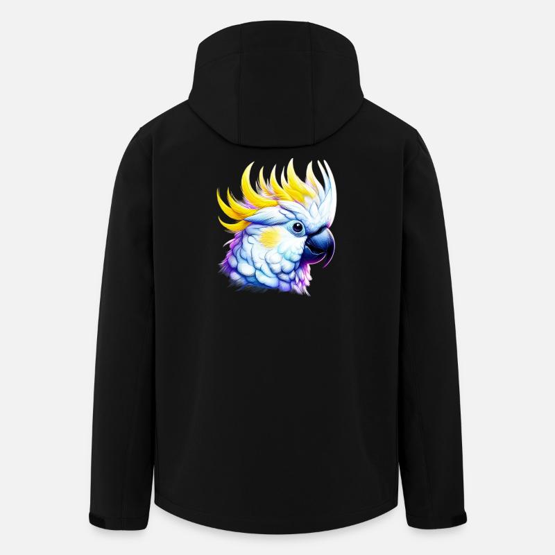 Papagei Kakadu - Recycelte Männer Softshell-Jacke von Stanley/Stella - Schwarz
