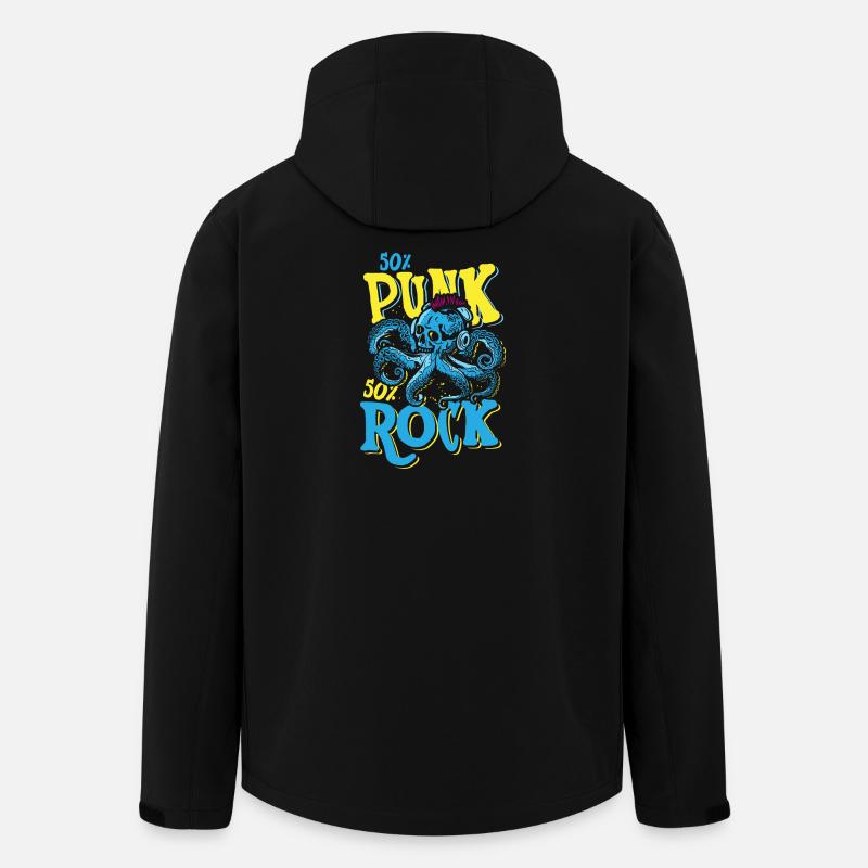 50% Punk 50% Rock - Recycelte Männer Softshell-Jacke von Stanley/Stella - Schwarz