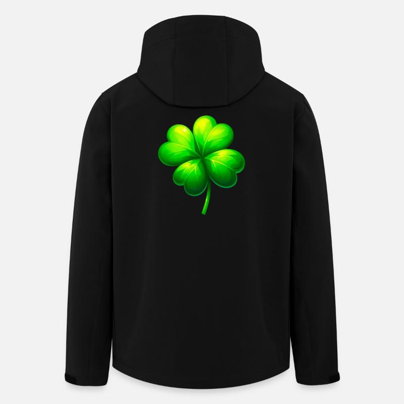 Trèfle à quatre feuilles - Veste softshell homme en polyester recyclé Stanley/Stella - noir