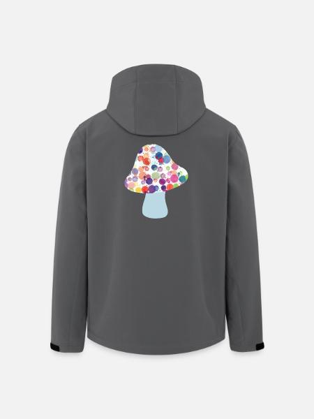 Mushroom Lucky Charm Fall Dots Colorful Kids Dots - Men’s Recycled Softshell Jacket by Stanley/Stella - black