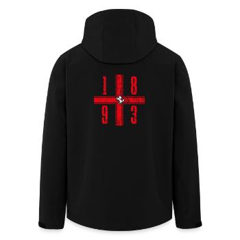 Stuttgart Fanmotiv - Recycelte Männer Softshell-Jacke von Stanley/Stella - Schwarz - Hinten - AI Model Male 185 light (185cm)