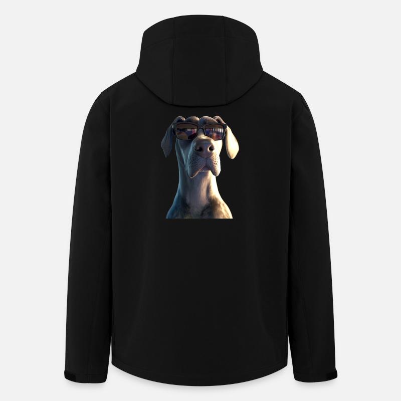 Deutsche Dogge Hatzrüde Saupacker Große Doggen - Recycelte Männer Softshell-Jacke von Stanley/Stella - Schwarz