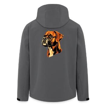 Deutscher Boxer Hunde Boxerverein German Boxer - Recycelte Männer Softshell-Jacke von Stanley/Stella - Schwarz - Hinten - AI Model Male 185 light (185cm)