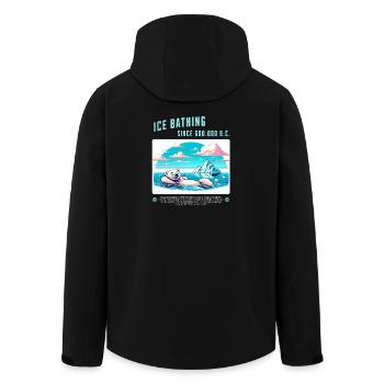 entspannter Eisbär beim Eisbaden in der Arktis - Recycelte Männer Softshell-Jacke von Stanley/Stella - Schwarz - Hinten - AI Model Male 185 light (185cm)