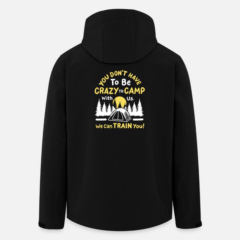 Camping Zeltlager Camper - Recycelte Männer Softshell-Jacke von Stanley/Stella - Schwarz