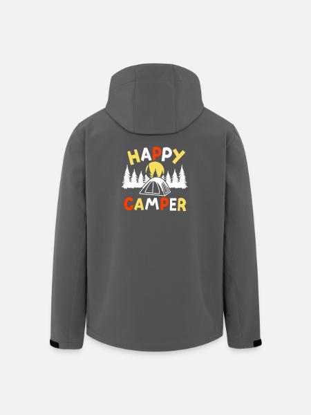 Camping Camper - Recycelte Männer Softshell-Jacke von Stanley/Stella - Schwarz