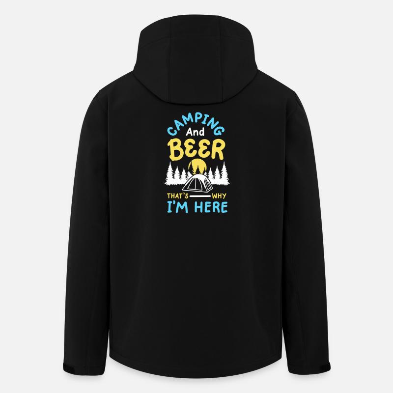 Camping und Bier Camper - Recycelte Männer Softshell-Jacke von Stanley/Stella - Schwarz
