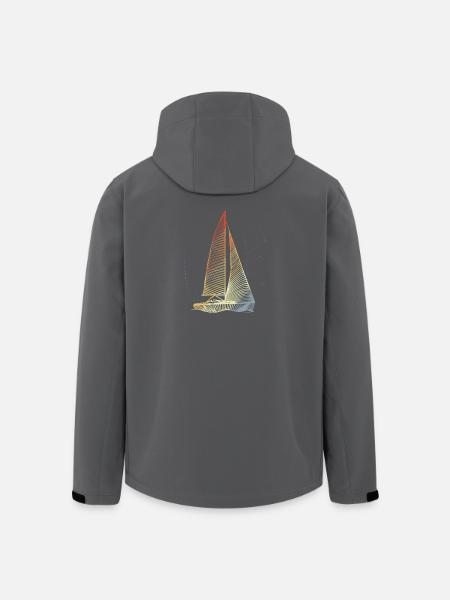 Voilier d'époque - Veste softshell homme en polyester recyclé Stanley/Stella - noir