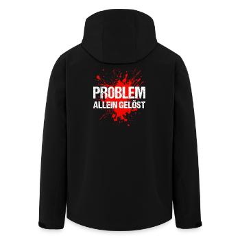 Problem gelöst - Recycelte Männer Softshell-Jacke von Stanley/Stella - Schwarz - Hinten - AI Model Male 185 light (185cm)