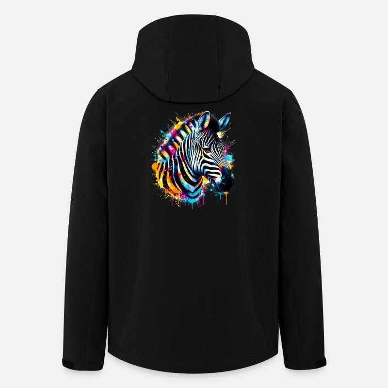 Zebra - Men’s Recycled Softshell Jacket by Stanley/Stella - black