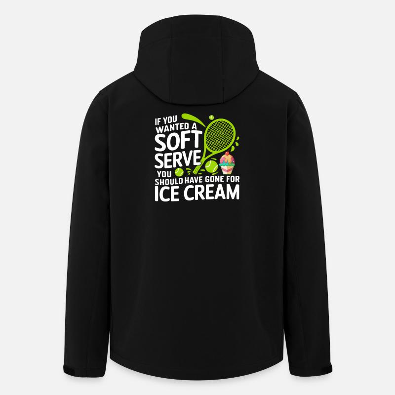 Soft Serve vs Eiscreme Cartoon-Zitat - Recycelte Männer Softshell-Jacke von Stanley/Stella - Schwarz