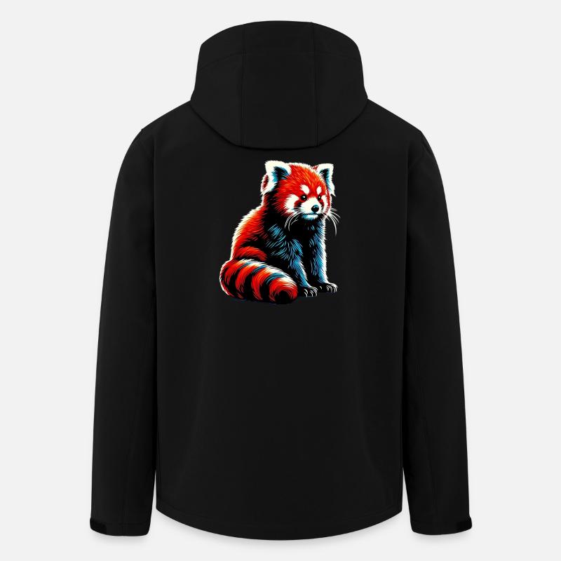 Red panda - Men’s Recycled Softshell Jacket by Stanley/Stella - black