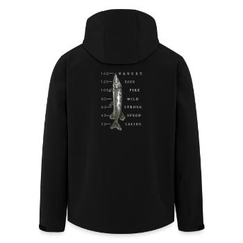 Gros brochet - Veste softshell homme en polyester recyclé Stanley/Stella - noir - Dos - AI Model Male 185 light (185cm)