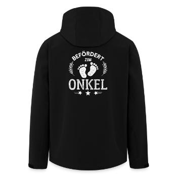 Befördert zum Onkel Stolzer Onkel - Recycelte Männer Softshell-Jacke von Stanley/Stella - Schwarz - Hinten - AI Model Male 185 light (185cm)