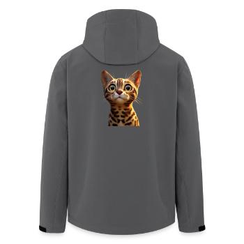 Bengal Katze Leopard Cat Leopardette Bengal Katzen - Recycelte Männer Softshell-Jacke von Stanley/Stella - Schwarz - Hinten - AI Model Male 185 light (185cm)