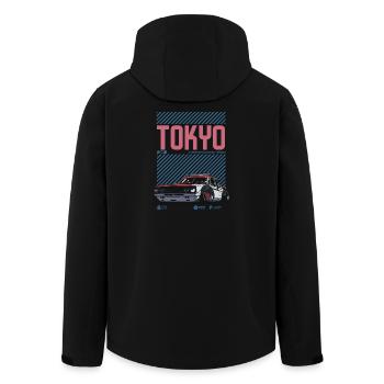 Tokyo Street Racing - Recycelte Männer Softshell-Jacke von Stanley/Stella - Schwarz - Hinten - AI Model Male 185 light (185cm)